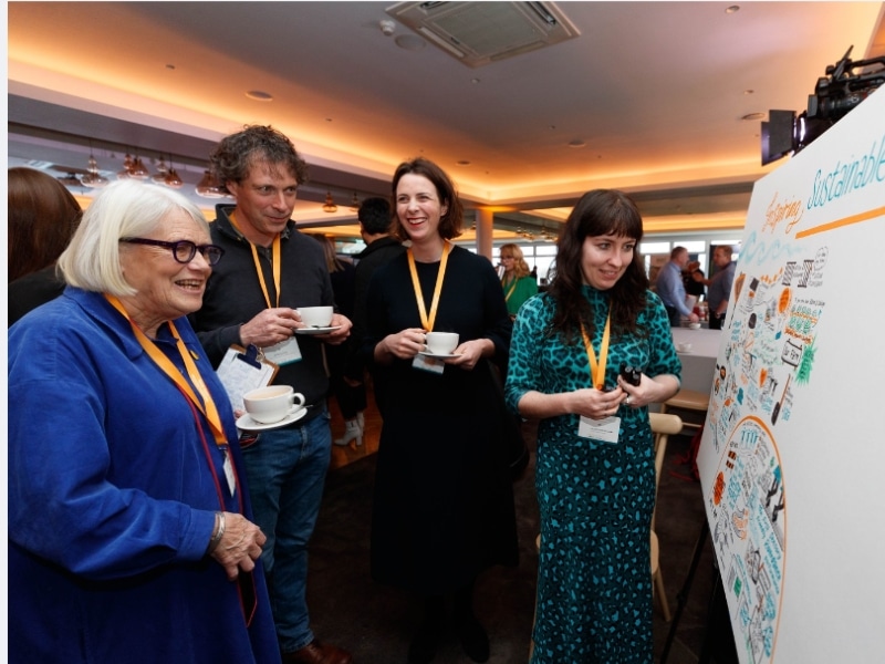Darina Allen and other delegates at the Inspiring Sustainable Tourism Conference held at the Armada Hotel in 2025.