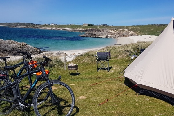Eco-friendly camping site in Clifden promoting zero waste and green energy