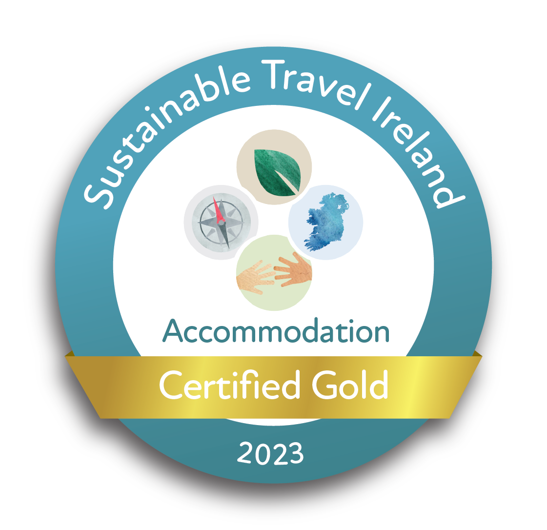 Sustainable Travel Ireland Certified Gold Accommodation 2023 Badge