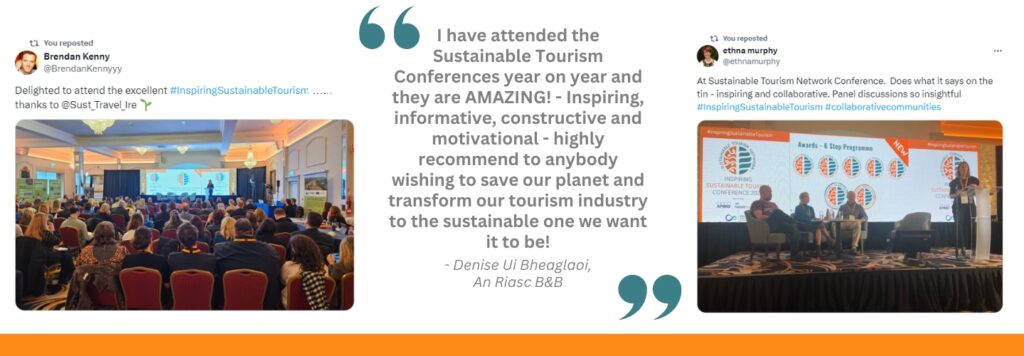 Testimonials for inspiring sustainable tourism conference by the sustainable tourism network