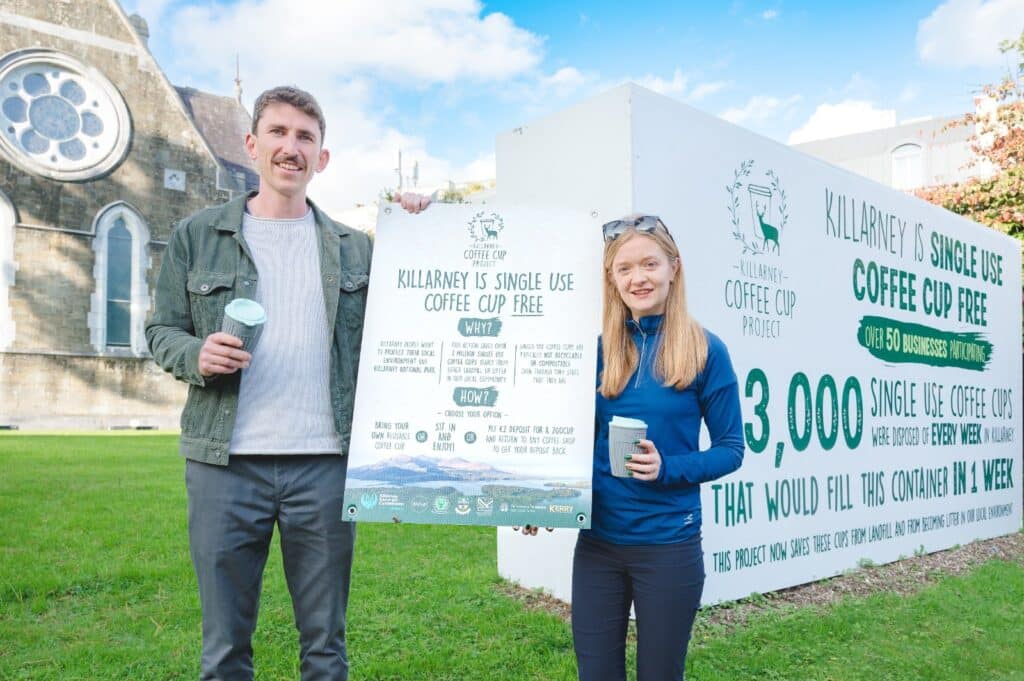 The Killarney Coffee Cup Project has saved more than 1 million coffee cups going into landfill. 