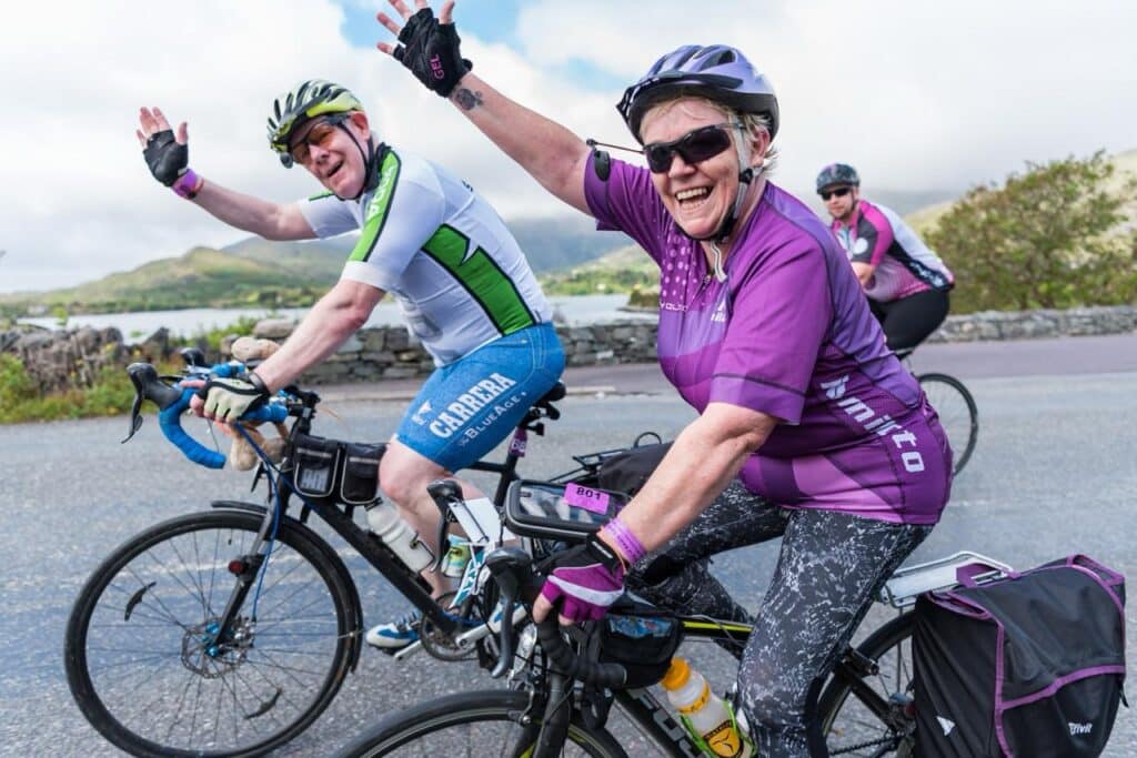 Happy cyclists at the Ring of Beara event. 