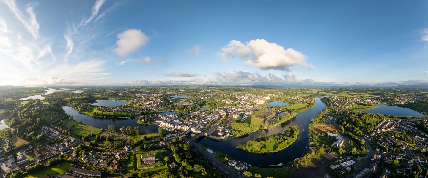 Enniskillen Town Panorama Co Fermanagh