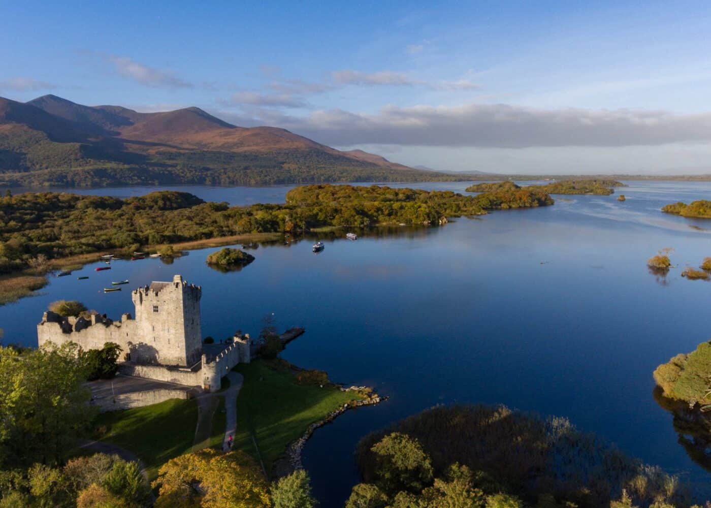 Ross Castle in Killarney National Park during early morning, Ring of Kerry, Ireland