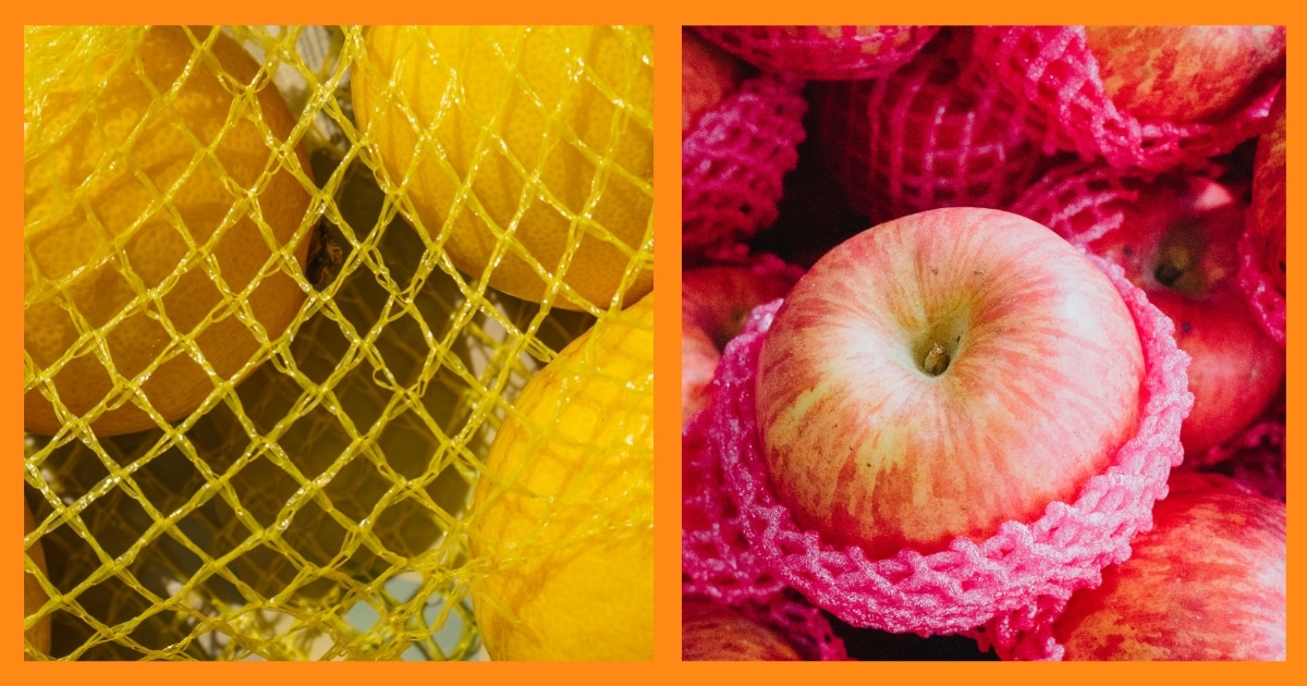 Fruit in plastic netting which will be banned by 2030.