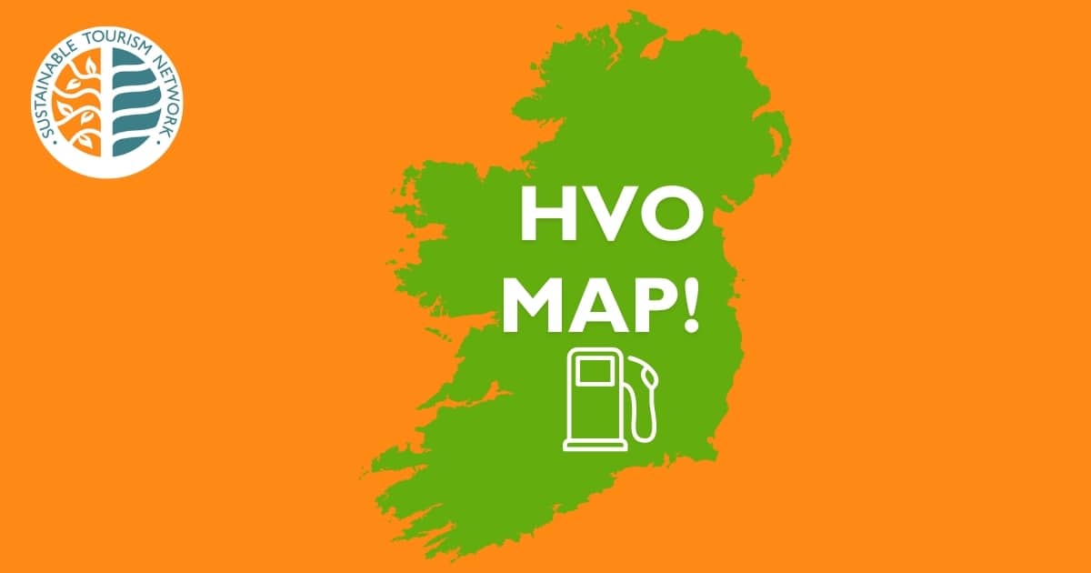 Map of HVO fuel stations on island of Ireland.