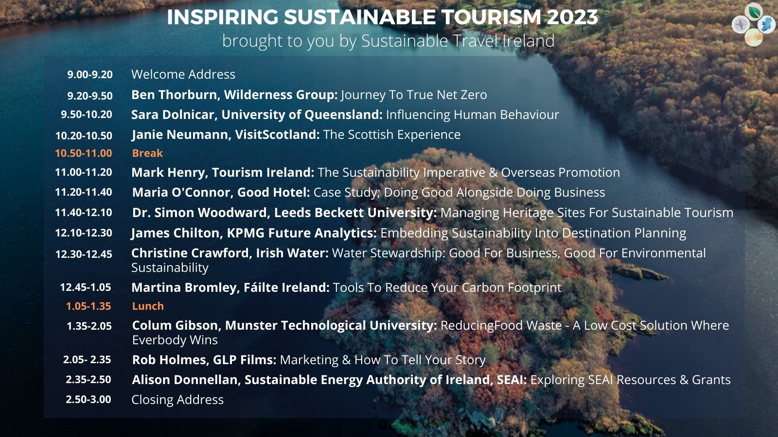 Agenda for Inspiring Sustainable Tourism Conference 2023