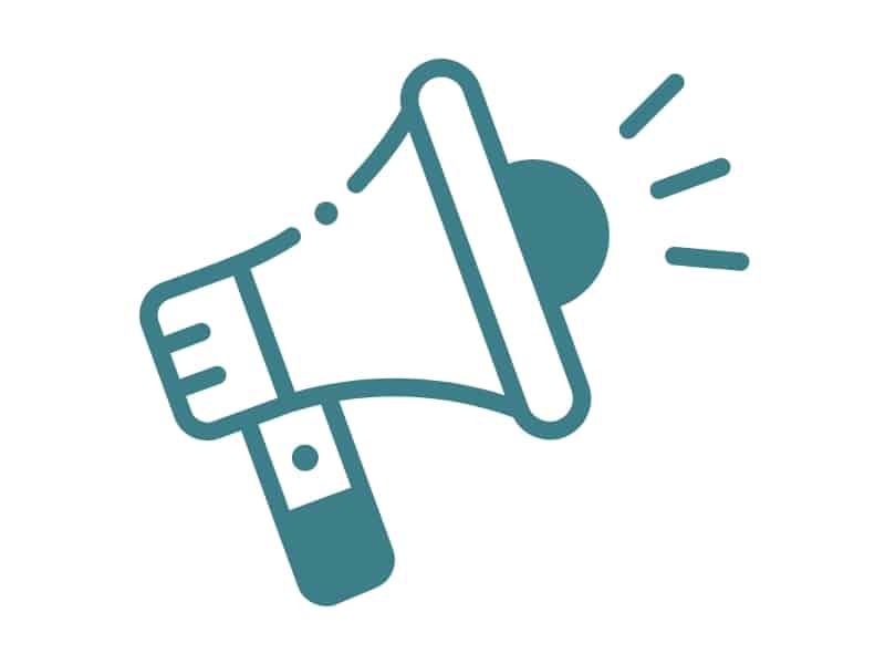 Graphic of megaphone sounding. Sustainable Tourism Network Promotional Opportunities