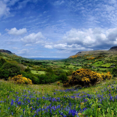 The Glens of Antrim consist of nine glens, that radiate from the Antrim Plateau to the coast. The Glens are an area of outstanding natural beauty.